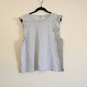 Loft Ruffle Sleeveless Tank Blouse size Xl